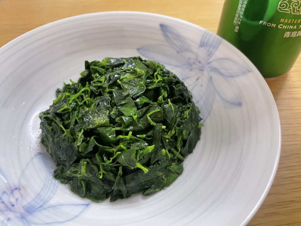 草头の白酒炒め